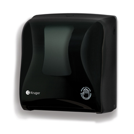 Distributrice d’essuie-mains en rouleau électronique, sans contact, noire, Mini-Titan – 9949