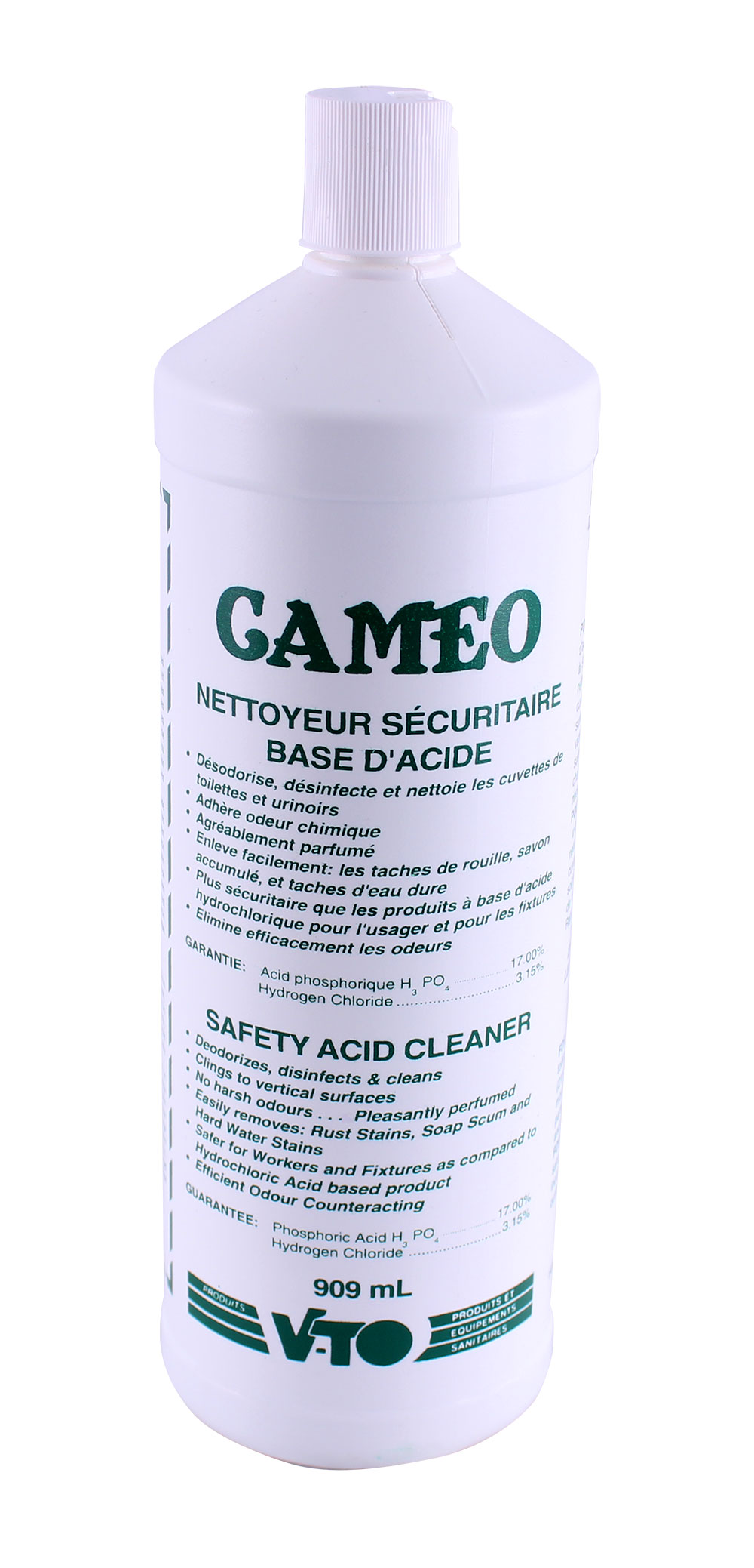 Caméo – Nettoyant pour cuvettes, urinoirs, bains et lavabos