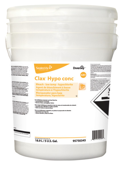 Clax hypo – Agent de blanchiment à base température à l’hypochlorite